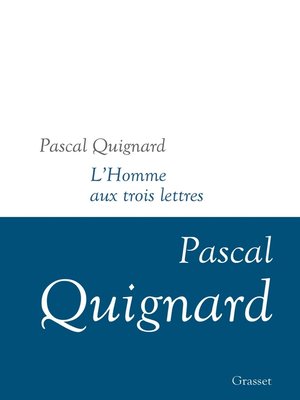 cover image of L'homme aux trois lettres
